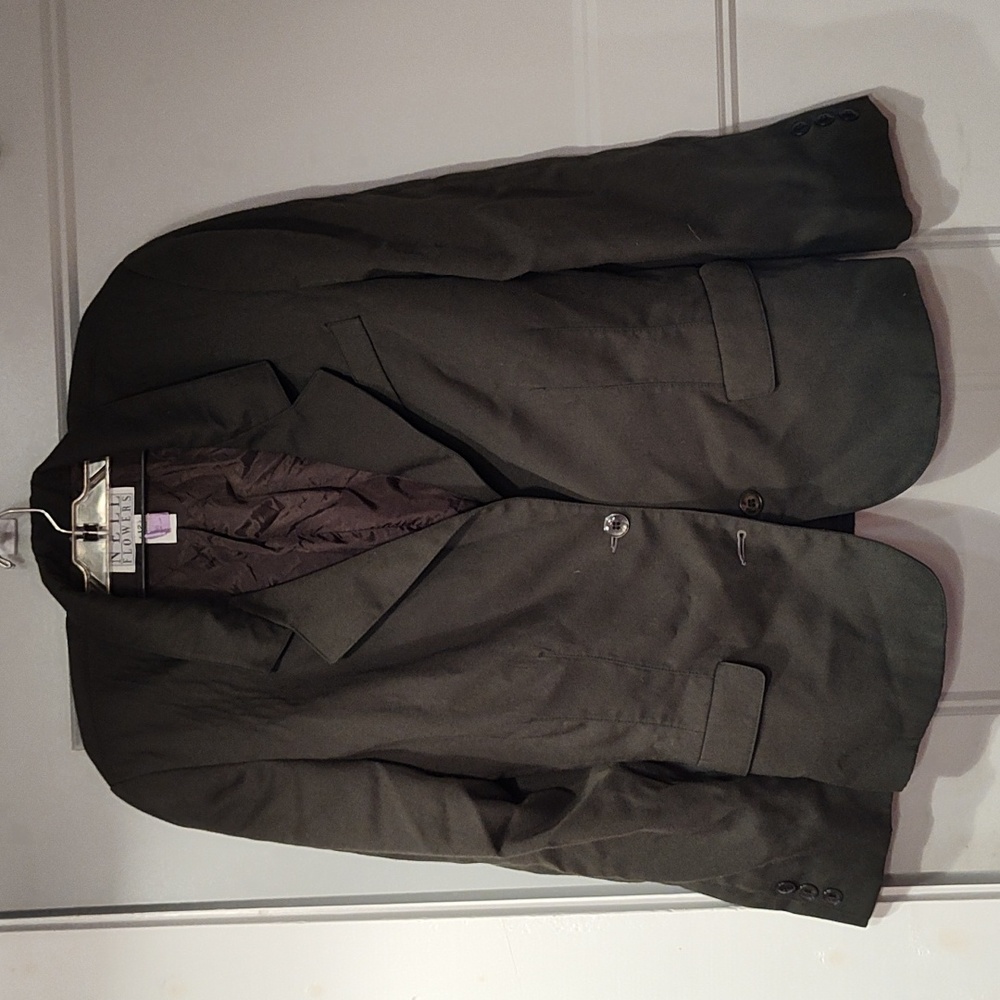 Nell flowers, size 12, women's blazer coat, green